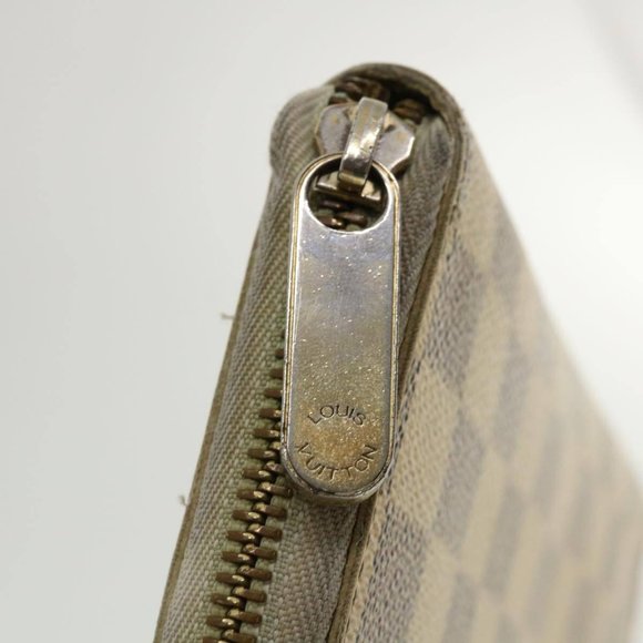 LOUIS VUITTON Damier Azur Zippy Wallet Long Wallet LV Auth th3350 - Picture 13 of 16